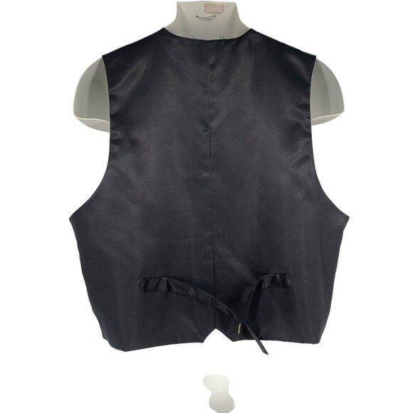 Frontier Classics Mens XL Red Paisley Vest Button Front Adjustable Back Formal - Picture 9 of 14